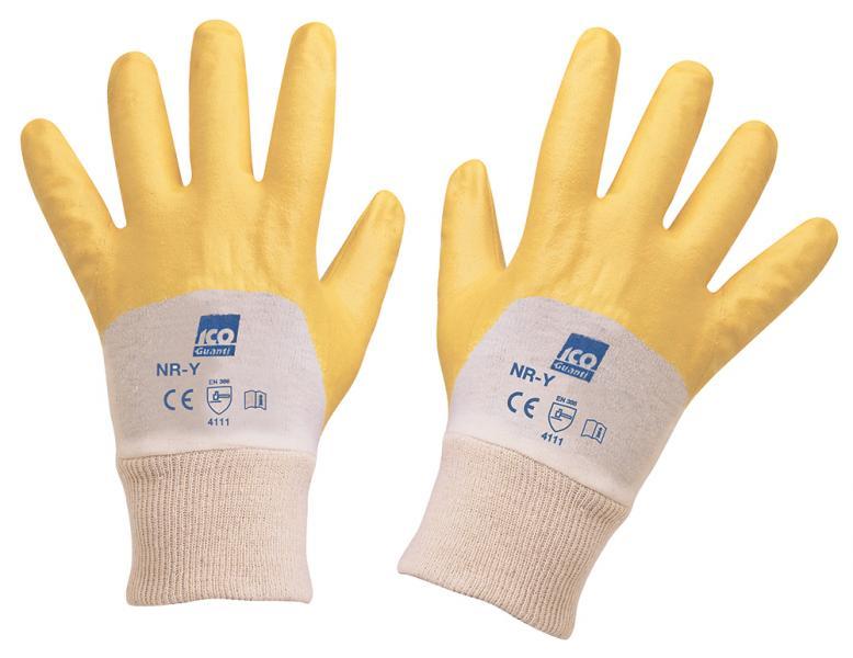 ICO NRY-L Coppia guanti NR-GIALLI taglia L/8