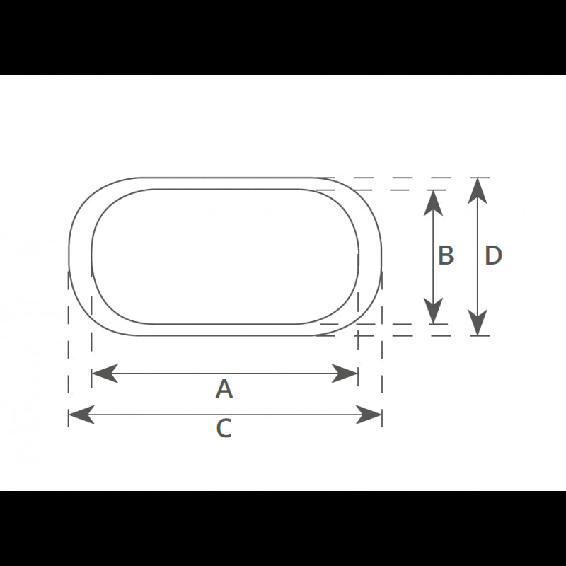 Nautica F4 Oblo Lega Leggera mm 410X205 390X185 FORO