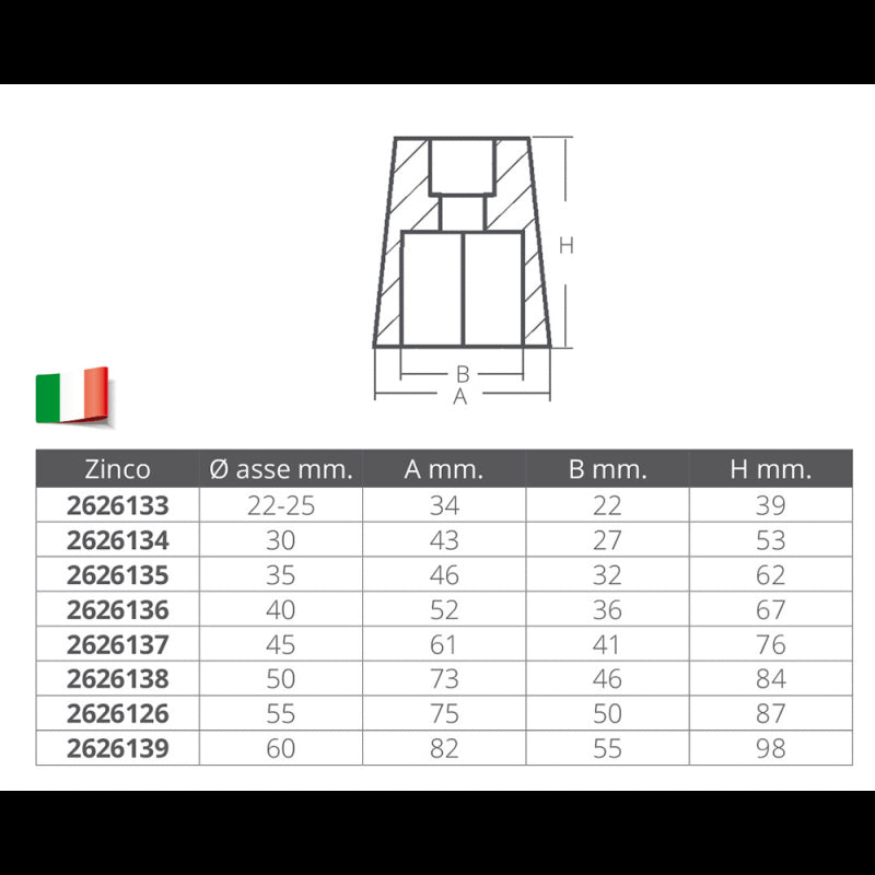Tecnoseal Anodo Ricambio Diametro mm 55 In Zinco RA060