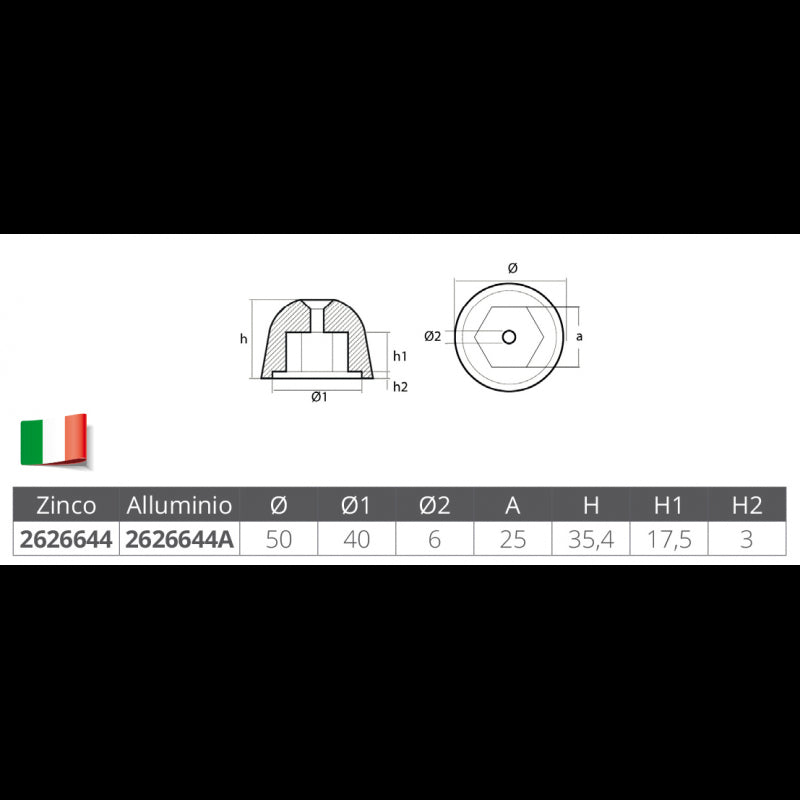Tecnoseal Ogiva Side Power-Sleipner Aluminium 02481