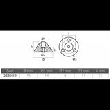 Enrico Polipodio Ogive für Flex-O-Fold Propeller OG058 Ogive Maxpower, Lewmar, Sleipner,JP