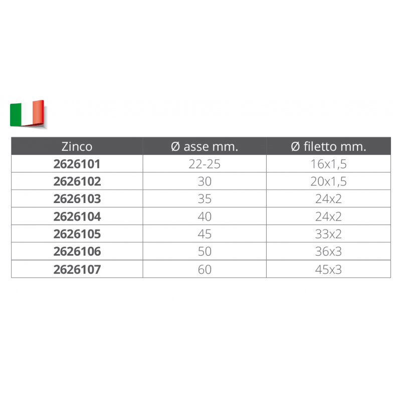 Enrico Polipodio Ogiva Asse Diametro mm 22-25 00410