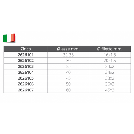 Enrico Polipodio Ogive Axis Diameter mm 22-25 00410