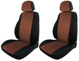 Cora Manufacturing Coprisedili anteriori Fast&Smart tg. grande tess. misto cotone pois arancio/nero