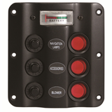 AAA-Schalttafel mit 3 Schaltern und Voltmeter 10029-BK