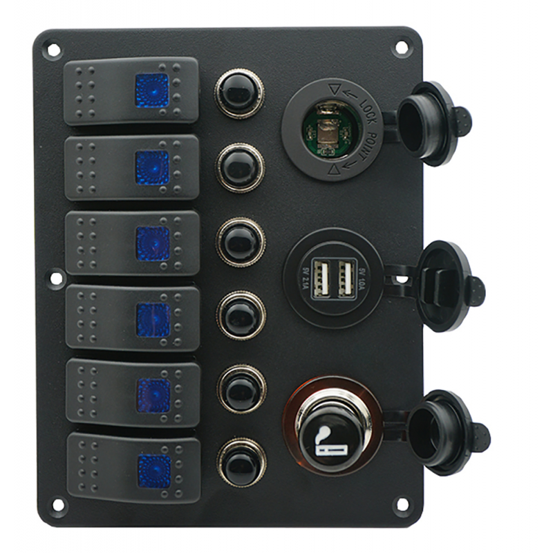 FNI Pannello Elettrico 6 Interruttori HF60-106BV 1SWITCH ON-ON