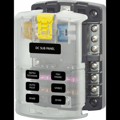 Blue Sea St Blade 6 Sicherungshalterpanel und Erdung 5025-BSS