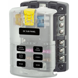Panel portafusibles y conexión a tierra Blue Sea St Blade 6 5025-BSS