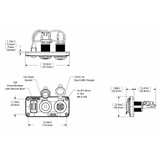 Panel de interruptores de enchufe USB de 12 voltios Blue Sea 4363-BSS