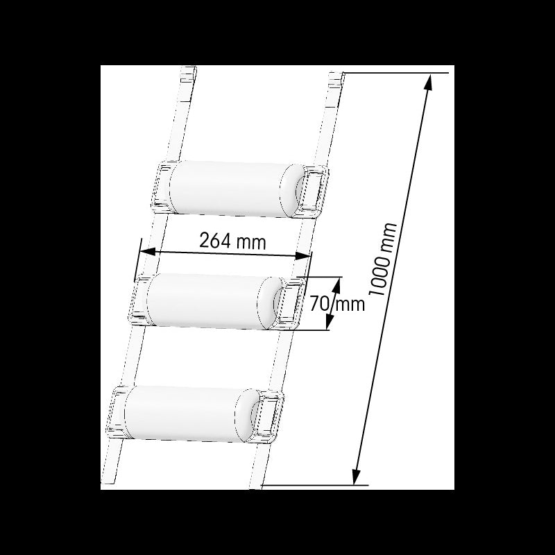 Parabordo Articolato 100x26x7 cm 66347 Plastimo