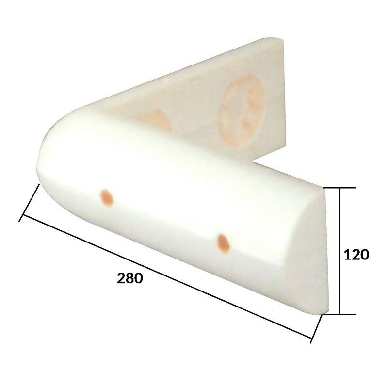 Bao Long Parabordo Angolo Bianco Resistente Ai Raggi Uv, Olio, Gasolio e Prodotti Chimici BL-703 WHITE