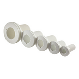 Accesorio pasacascos Trudesign blanco de 1/2 pulgada con rosca TRU90425