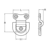 Placa de acero inoxidable FNI 316 con anillo S0980-A0001