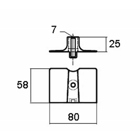 Tecnoseal-Platte für Yamaha 15/20 PS Motor 01154