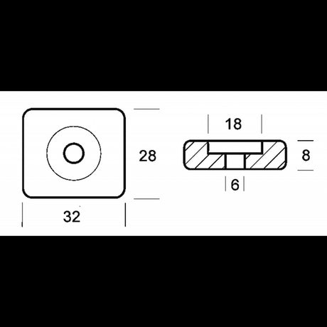 Enrico Polipodio Piastrina 8-10-15 Hp HN009 Anodi Honda