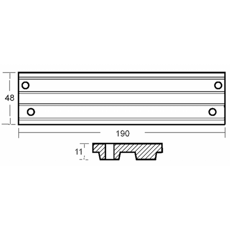 Placa Enrico Polipodio de 40 CV a V6 135/150/175 Z ME011 Mercury - Ánodos Mercruiser