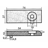 Placa Tecnoseal Verado 215-275 Zinc 00833