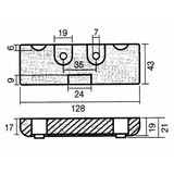 Placa Tecnoseal Verado 215-275 Zinc 00832