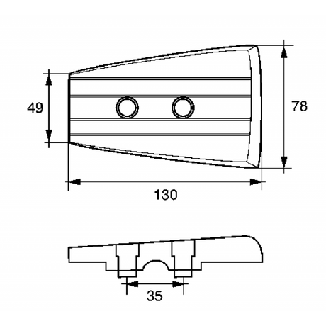 Enrico Polipodio Piastra Volvo Sx Dph/Dpr In Zinco VP024 Anodi Volvo Penta