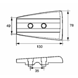 Enrico Polipodio Volvo Sx Dph/Dpr Zinc Plate VP024 Volvo Penta Anodes