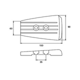 Placa de transmisión de popa Tecnoseal izquierda-A/Dps-A 00733BIS