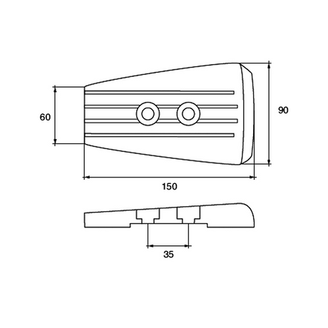 Placa de transmisión de popa Tecnoseal izquierda-A/Dps-A 00733BIS