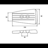 Tecnoseal Piastra Piede Poppiero Sx-A/Dps-A 00733BIS