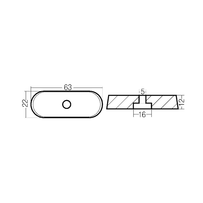 Pie de ánodo Tecnoseal Yamaha 6/8Hp 4T Zinc 01142