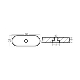 Pie de ánodo Tecnoseal Yamaha 6/8Hp 4T Zinc 01142