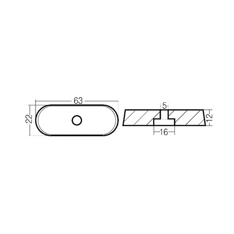 Tecnoseal Anodenfuß Yamaha 6/8 PS 4T Zink 01142