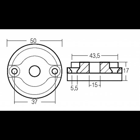 Tecnoseal Unterlegscheibe Vetus 35/55 03506