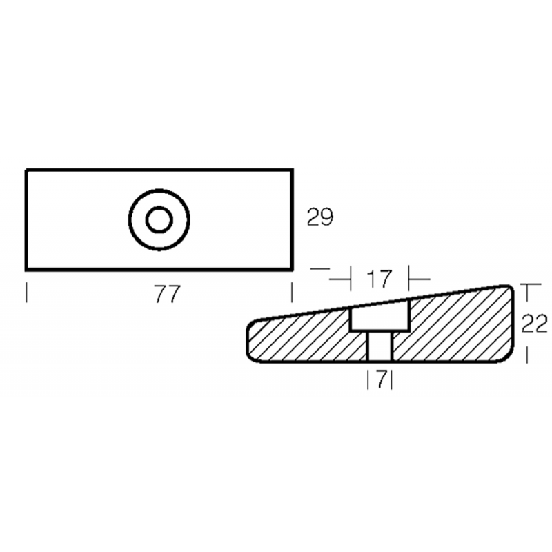 Enrico Polipodio Piastrina Fuoribordo 75/225 Hp-Xr6 00825-01129 Anodi Mercury - Mercruiser