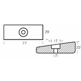 Enrico Polipodio Piastrina Fuoribordo 75/225 Hp-Xr6 00825-01129 Anodi Mercury - Mercruiser