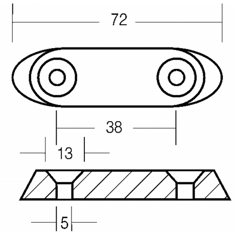 Enrico Polipodio Piastrina 2-4-6-8 Hp 01208 Anodi Suzuki