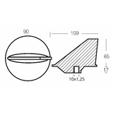 Enrico Polipodio Short Fin 50Hp 00800 Mercury - Ánodos Mercruiser