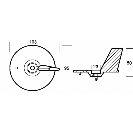 Tecnoseal Pinna In Zinco 25-50 Hp 01403