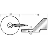 Enrico Polipodio Fin Formula 60 Hp 00827 Ánodos de mercurio - Mercruiser