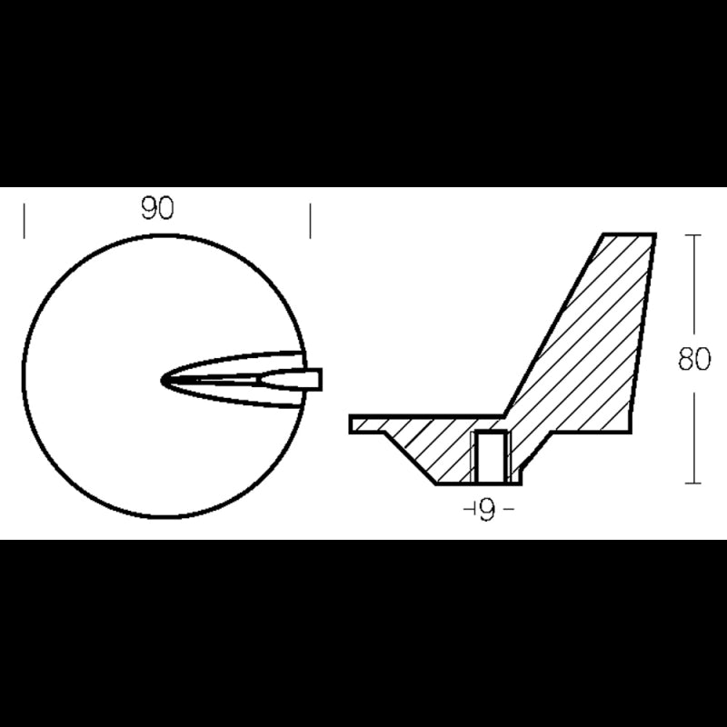 Enrico Polipodio Pinna Alpha One Bravo I-Ii-Iii 00804 Anodi Mercury - Mercruiser