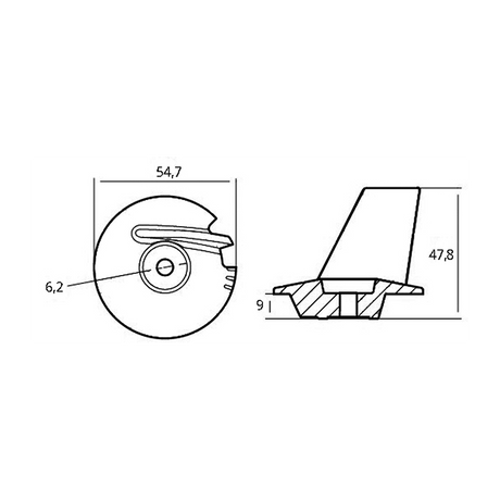 Aleta de zinc Tecnoseal Mfs 8-20 HP 4T 01260