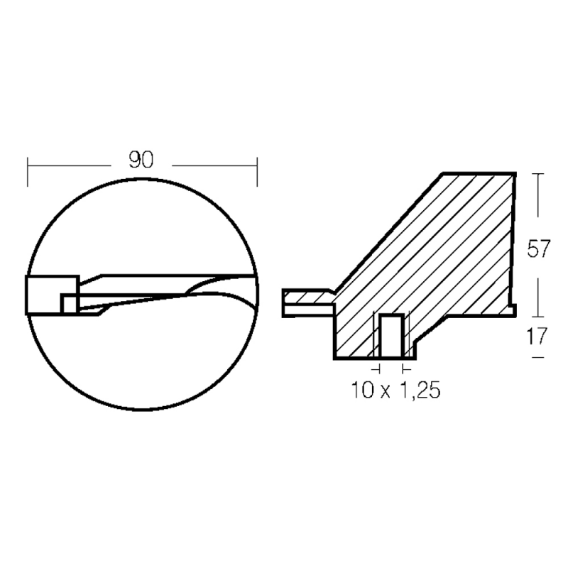 Ánodos Yamaha Enrico Polipodio Zinc Fin 01103 - Mariner