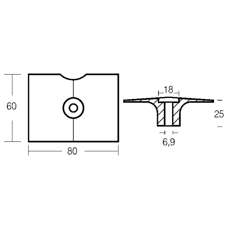 Tecnoseal Placca Motori 4T In Zinco 01135
