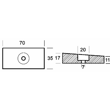 Enrico Polipodio Piastrina In Zinco 75-130-225 Hp HN008 Anodi Honda