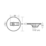 Placa Enrico Polipodio Verado - Alpha 00820 Mercurio - Ánodos Mercruiser