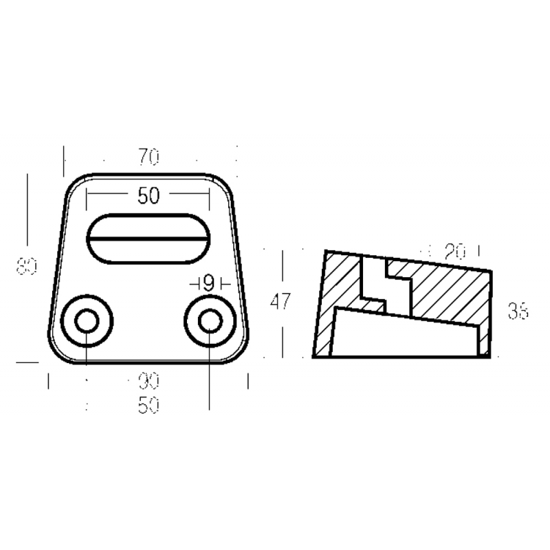 Tecnoseal OMC Zinkplatte 00922