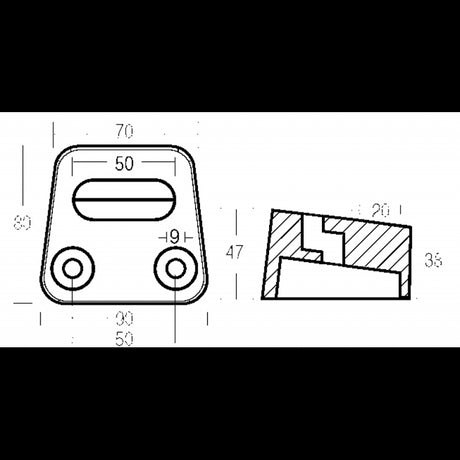 Tecnoseal OMC Zinkplatte 00922