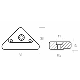 Enrico Polipodio Duo Prop Placa de zinc 00717 Ánodos Volvo Penta