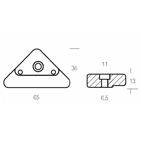 Enrico Polipodio Placca Duo Prop In Zinco 00717 Anodi Volvo Penta