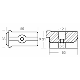 Enrico Polipodio Sea Drive Plate 00711 Ánodos Volvo Penta