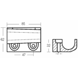 Tecnoseal-Platte für 40-50 PS Motoren 01131