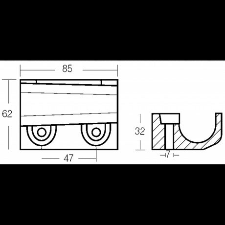 Tecnoseal-Platte für 40-50 PS Motoren 01131